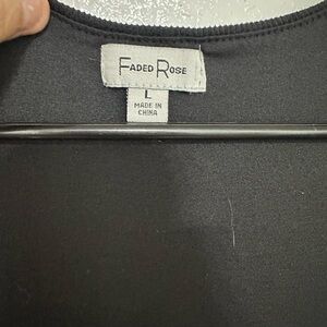 Faded Rose Women's Long Sleeve Black Dress